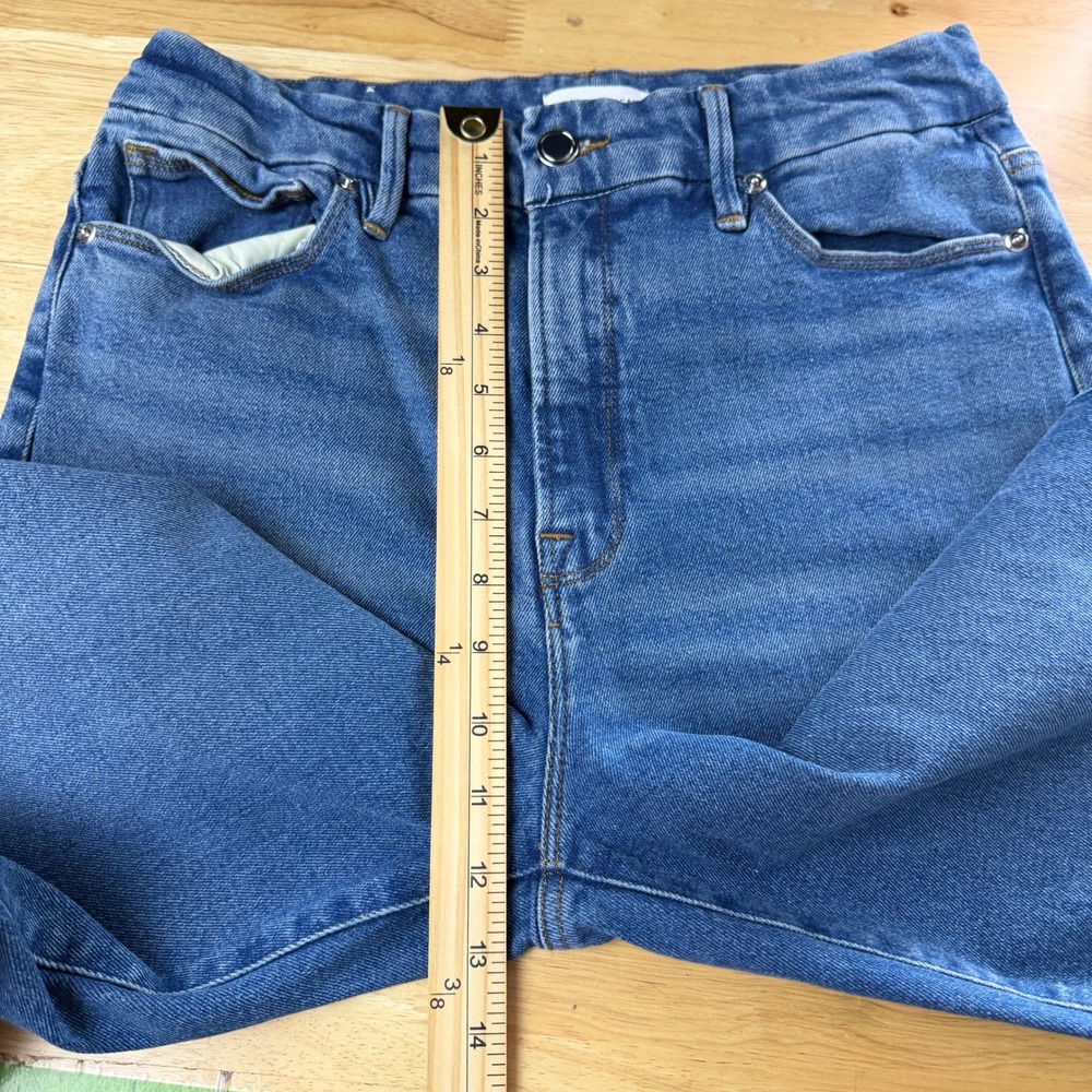 Good American Palazzo WIDE LEG Boot Blue Jeans Womens 10/30 FLARE High Rise - Picture 7 of 13